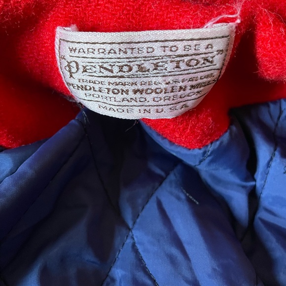 Vintage Pendleton Red Wool Bomber Jacket Size S - Picture 2 of 8
